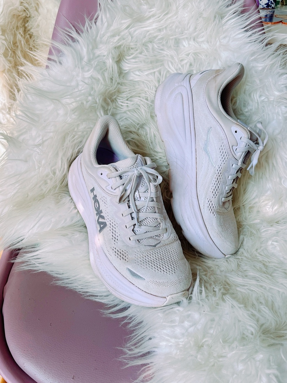 Hoka lavender Women's Athletic Running Shoes with Light Silver Accents